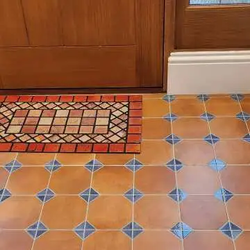 Dover Terracotta Effect Blue Matt Porcelain Tile