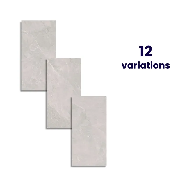 Capri Light Grey Stone Effect Matt Large Porcelain Tile