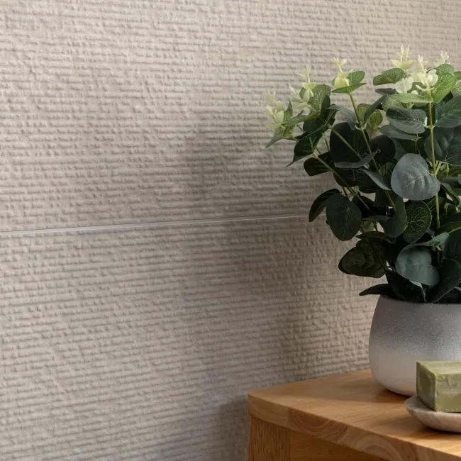 Capri Ivory Matrix Decor Stone Effect Matt Porcelain Wall Tile
