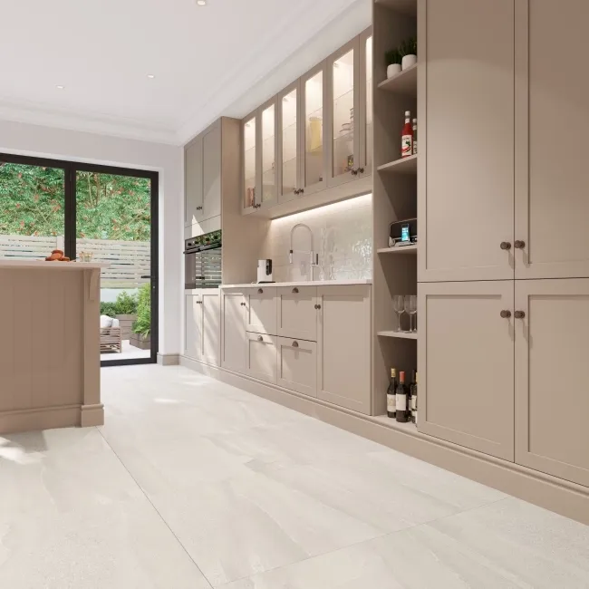 Rochetta Ivory Stone Effect Matt Large Porcelain Tile