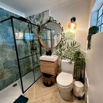 Oasis Floral Patterned Hexagon Matt Porcelain Wall and Floor Tile
