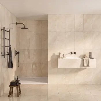 Glacier Beige Stone Effect Polished Porcelain Wall and Floor Tile