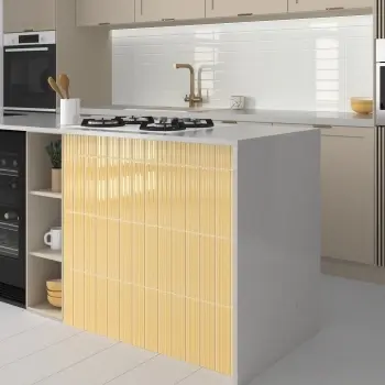 Lumina Rattan Yellow Gloss Decor Ceramic Wall Tile