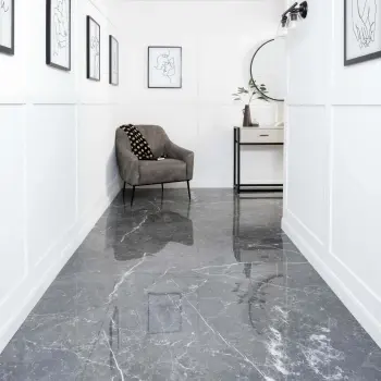 Blu Del Belgio Blue Large Polished Marble Effect Porcelain Floor Tile