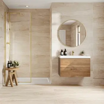 Boscostone Beige Rectified Matt Stone Effect Porcelain Wall and Floor Tile