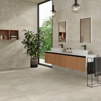 Crassana Beige Concrete Effect Large Anti Slip Porcelain Tile