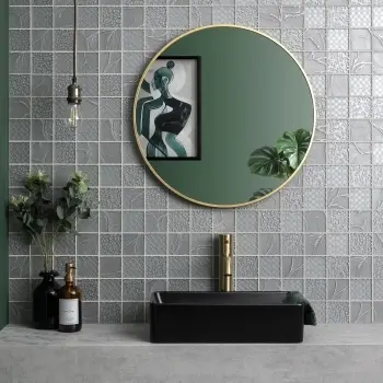 Hampton Silver Grey Patterned  Matt Glass Mosaic