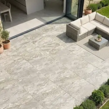 Lavinastone Ivory Stone Effect Matt Porcelain Outdoor Slab Tile