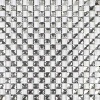 Luminous White Glass Mosaic 300x300