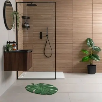 Natural Slatted Wood Effect Matt Ceramic Wall Tile