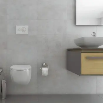 Nexus Ice Matt Porcelain Wall And Floor Tiles 300x600 Bathroom Roomset