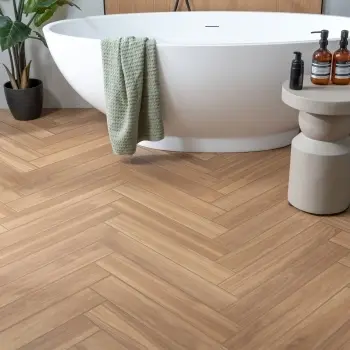 Nogal Brown Wood Effect Matt Porcelain Floor Tile