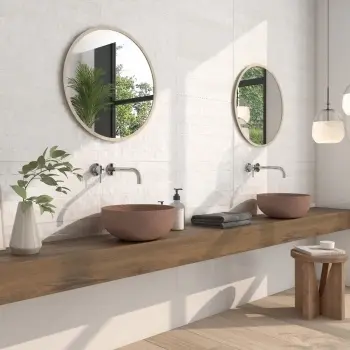 Ponto White Stone Effect Gloss Ceramic Wall Tile