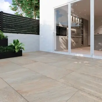 Quartzite Cream Stone Effect Matt Porcelain Outdoor Slab Tile