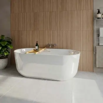 Natural Slatted Wood Effect Matt Ceramic Wall Tile