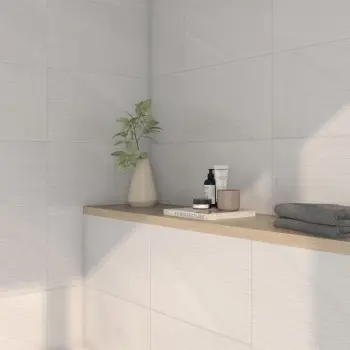 Urbano White Decor Stone Effect Matt Ceramic Wall Tile