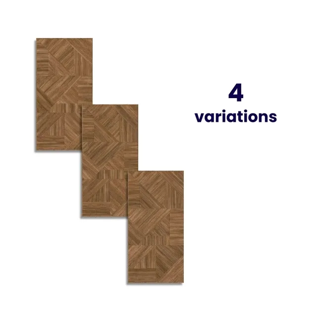 Nantes Dark 3D Wood Panel Effect Wall Tile