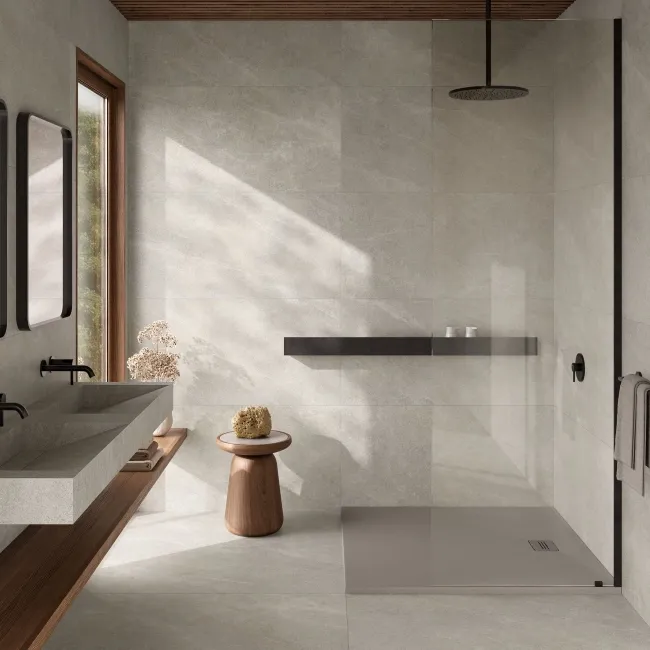 Roca Riviere Grey Stone Effect Matt Porcelain Wall and Floor Tile