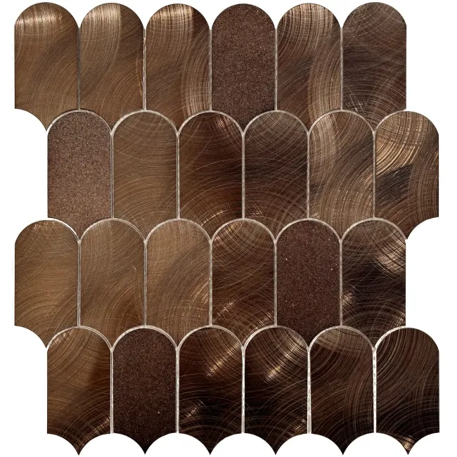 Roca Mosaico Scale Copper Metallic Effect Aluminum Mosaic
