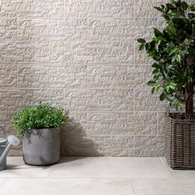 Kabil Cream Drywall Effect Ceramic Wall Cladding Tile