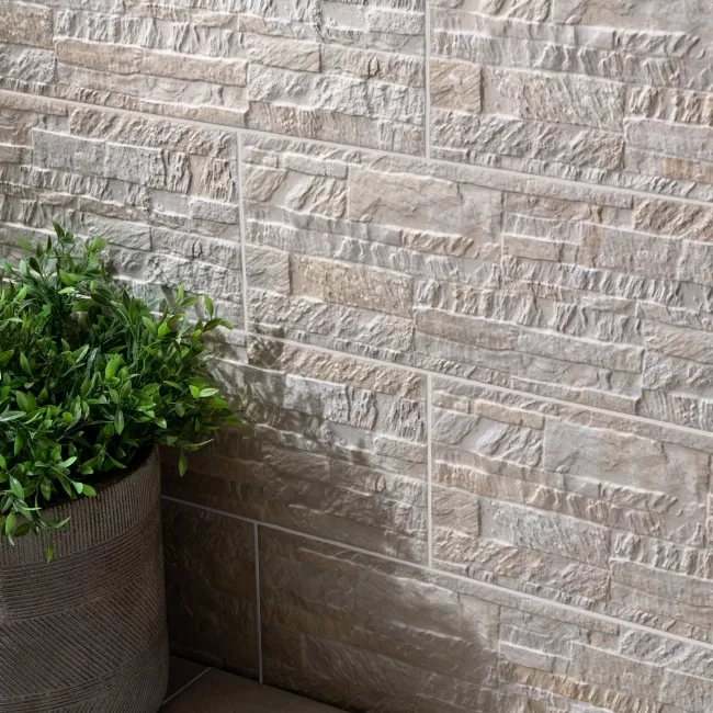 Kabil Cream Drywall Effect Ceramic Wall Cladding Tile