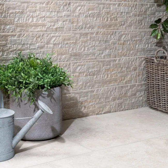 Kabil Cream Drywall Effect Ceramic Wall Cladding Tile