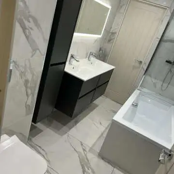 Place White Marble Effect Wall and Floor Tiles