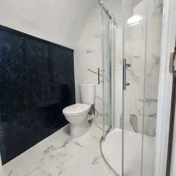 Carrara White Gloss Marble Effect Ceramic Floor Tile