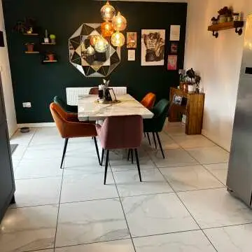 Carrara White Matt Marble Porcelain Floor Tile