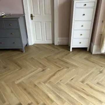 Chason Shortbread Herringbone Luxury Click Vinyl Flooring 5mm