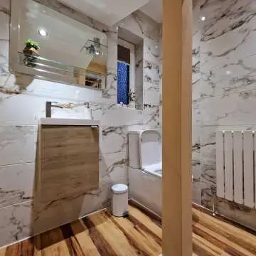 Barnaby White Marble Effect Gloss Vitrified Ceramic Wall and Floor Tile