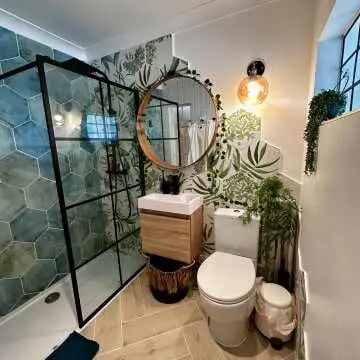 Oasis Floral Patterned Hexagon Matt Porcelain Wall and Floor Tile