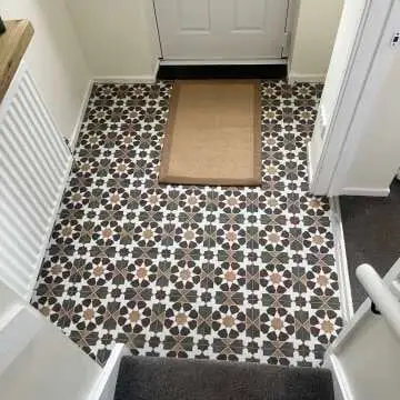 Rabat Green Pattern Matt Ceramic Floor Tile