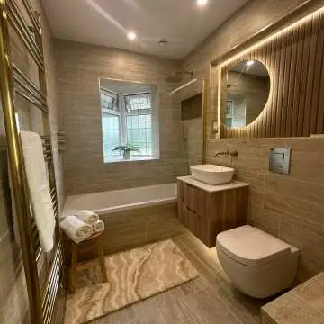 Travertino Beige Stone Effect Matt Porcelain Wall & Floor Tile