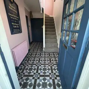 Devon Blue Victorian Patterned Matt Ceramic Floor Tile
