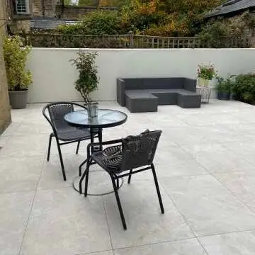 Mylos Ivory Stone Effect Matt Porcelain Outdoor Slab Tile