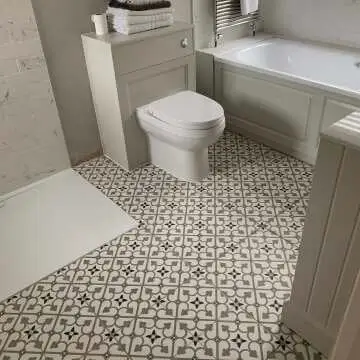 Brighton Grey Pattern Porcelain Floor Tiles