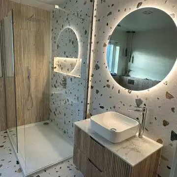Trend White Terrazzo Multicolour Wall and Floor Tile