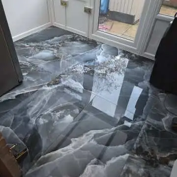 Onyx Marble Effect Blue Polished Porcelain Wall and Floor Tile