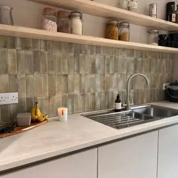 Reku Sage Stone Effect Matt Porcelain Tile