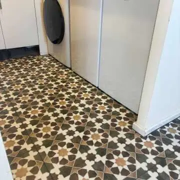 Rabat Green Pattern Matt Ceramic Floor Tile