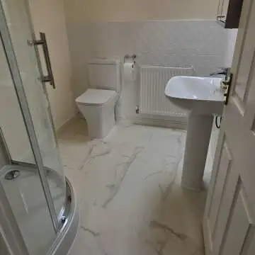 Crystal White Marble Tile Luxury Click Vinyl Flooring 6mm