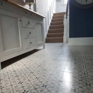 Brighton Grey Pattern Porcelain Floor Tiles