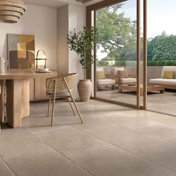 Taxos Taupe Stone Effect Matt Porcelain Floor Tile