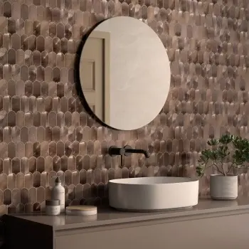Roca Mosaico Scale Copper Metallic Effect Aluminum Mosaic