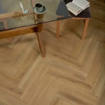 Chason Shortbread Herringbone Luxury Click Vinyl Flooring 5mm