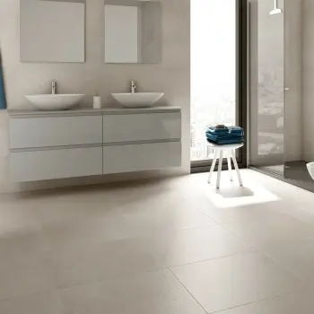 City Stone Clay Floor Tile 600x600 Bathroom Roomset