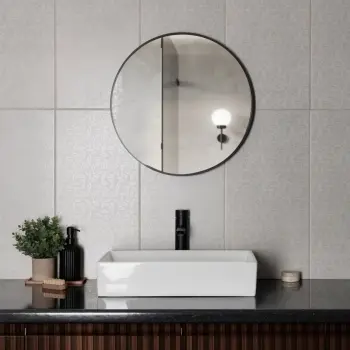 Dynamic Light Grey Floral Effect Matt Ceramic Wall Tile