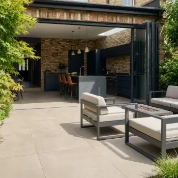 Infinity Beige Stone Effect Matt Porcelain Outdoor Slab Tile