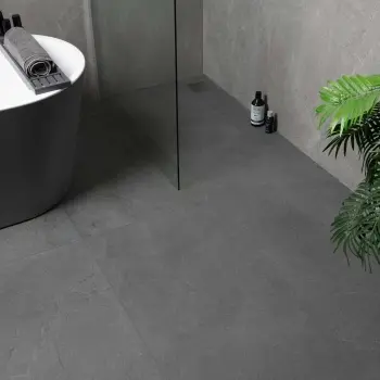 Lucca Anthracite Anti Slip Matt Stone Effect Porcelain Wall and Floor Tile